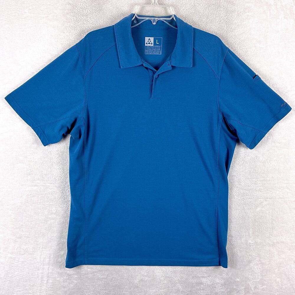 Magpul Polo Shirt Mens L Blue Performance Stretch Preppy Golf Outdoors Summer